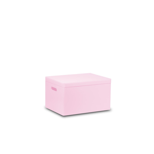 Skrzynka drewniana z deklem 40x30x23cm Light pink