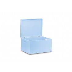 Skrzynka drewniana z deklem 40x30x23cm Pastel blue