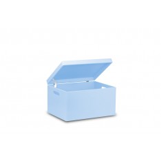 Skrzynka drewniana z deklem 40x30x23cm Pastel blue