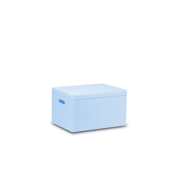 Skrzynka drewniana z deklem 40x30x23cm Pastel blue