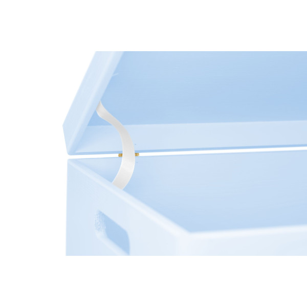 Skrzynka drewniana z deklem 40x30x23cm Pastel blue