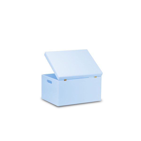 Skrzynka drewniana z deklem 40x30x23cm Pastel blue