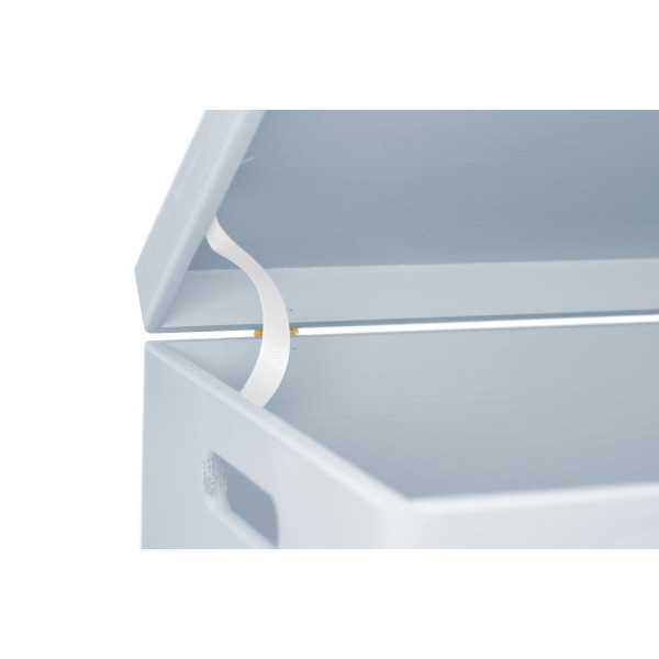 Skrzynka drewniana z deklem 40x30x23cm Silver grey