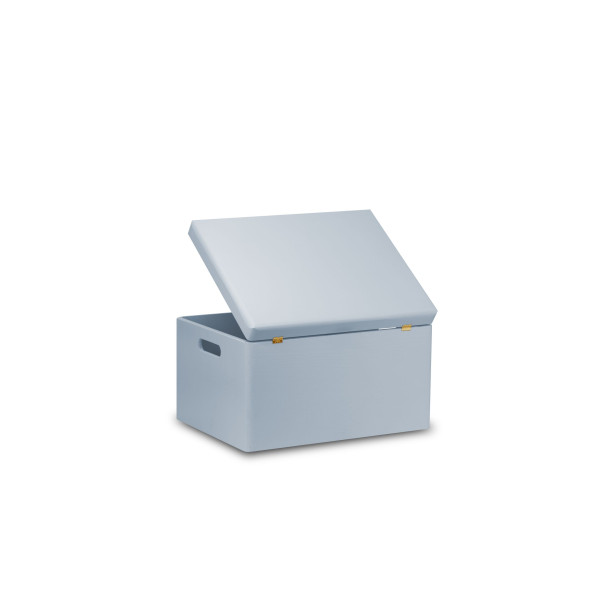 Skrzynka drewniana z deklem 40x30x23cm Silver grey
