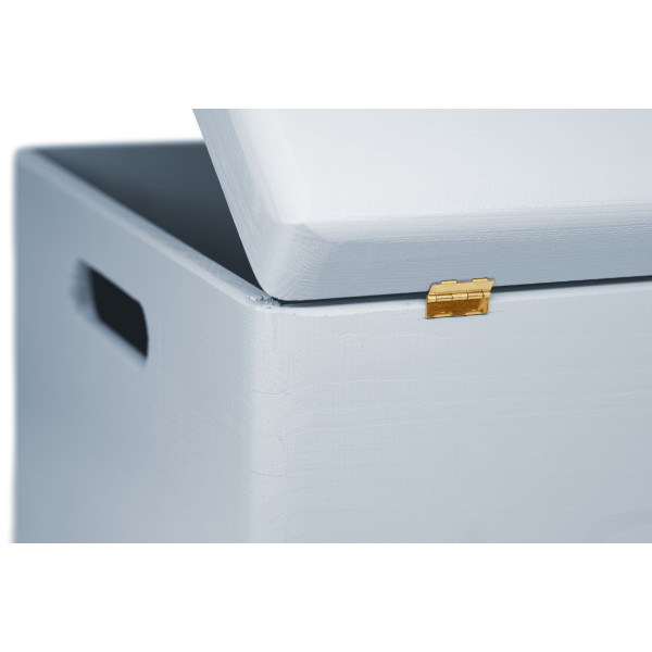 Skrzynka drewniana z deklem 40x30x23cm Silver grey