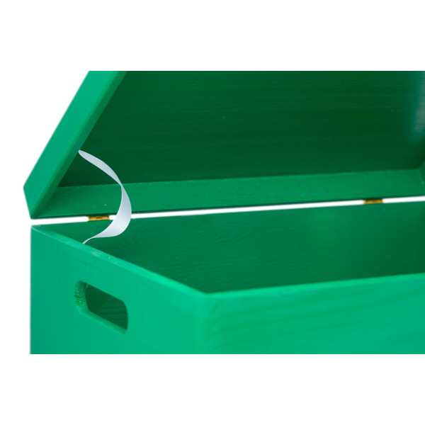 Skrzynka drewniana z deklem 40x30x23cm Mint green