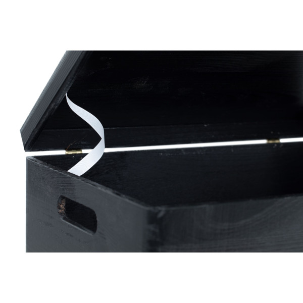 Drewniana skrzynka zamykana 40x30x23 cm Czarna
