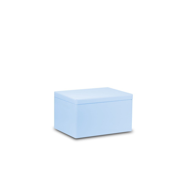 Skrzynka drewniana z deklem bez uhwytów 40x30x23 cm Niebieska