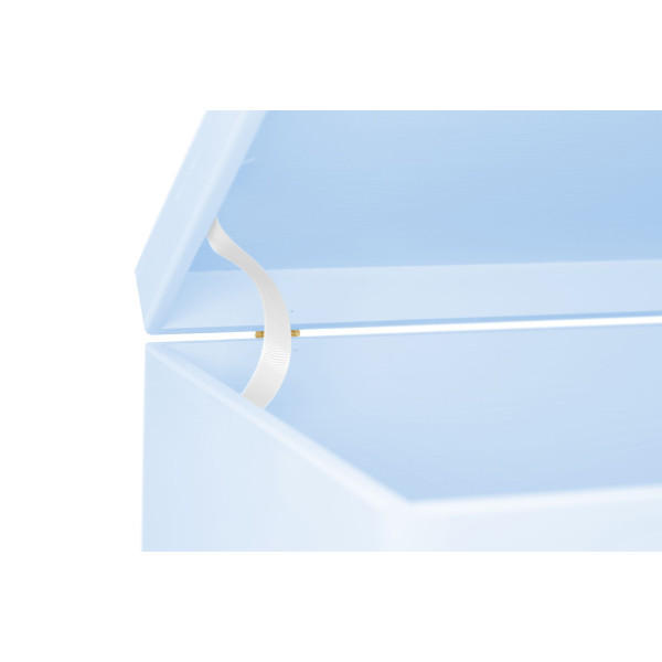 Skrzynka drewniana z deklem bez uhwytów 40x30x23 cm Niebieska