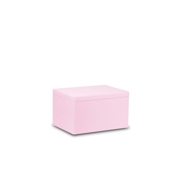Skrzynka drewniana z deklem bez uchwytolw 40x30x23 cm Różowa