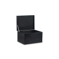 Skrzynka drewniana z deklem 40x30x23 /315214A Jet black, bez uchwytów