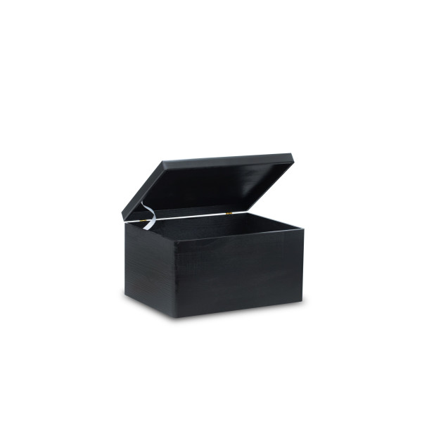 Skrzynka drewniana z deklem 40x30x23 /315214A Jet black, bez uchwytów