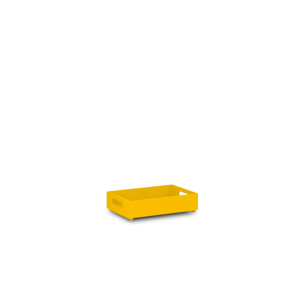 Skrzynka drewniana 30x20x7 cm Signal yellow