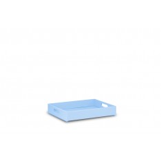 Skrzynka drewniana 40x30x6 cm Pastel blue