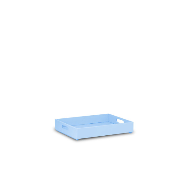 Skrzynka drewniana 40x30x6 cm Pastel blue
