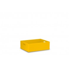 Skrzynka drewniana 40x30x13,5 cm Signal yellow