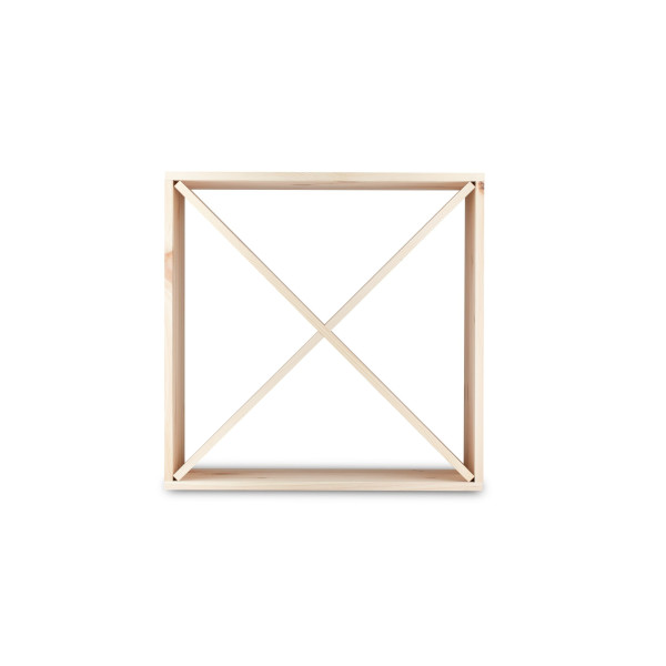 Regał drewniany na wino krzyżak 52x25x52 cm Regał drewniany na wino krzyżak 52x25x52 cm