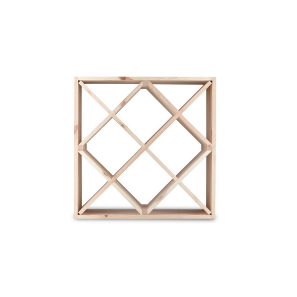 Regał drewniany na wino plaster miodu 52x52x52 cm