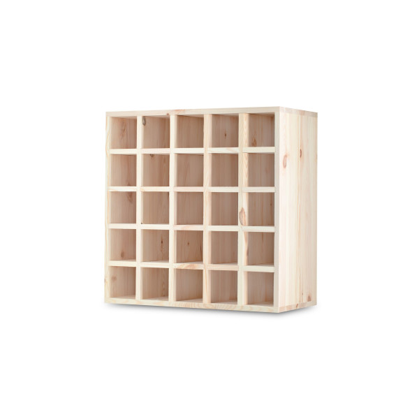 Regał drewniany na wino kratka