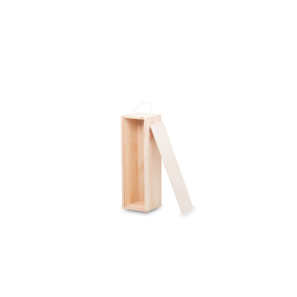 Skrzynka drewniana na butelki na "1" 10x11x35 cm 