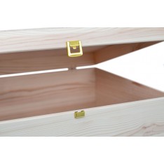 Drewniana skrzynka dekoracyjna 30x20x13,5 cm bez uchwytów z deklem sklejkowym