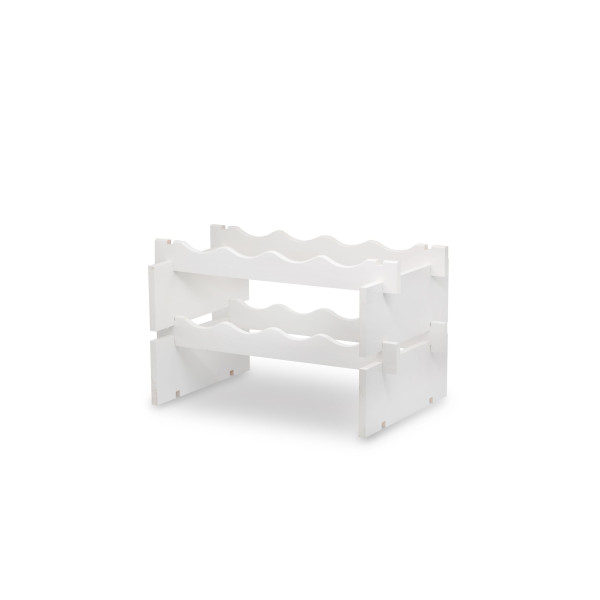 Stojak drewniany na butelki 2-poziomy 50x32x27 cm