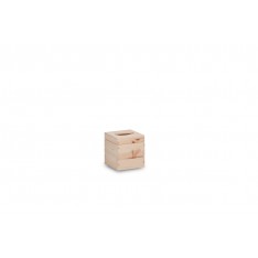 Chustecznik drewniany 13x13x14 cm Natural wood