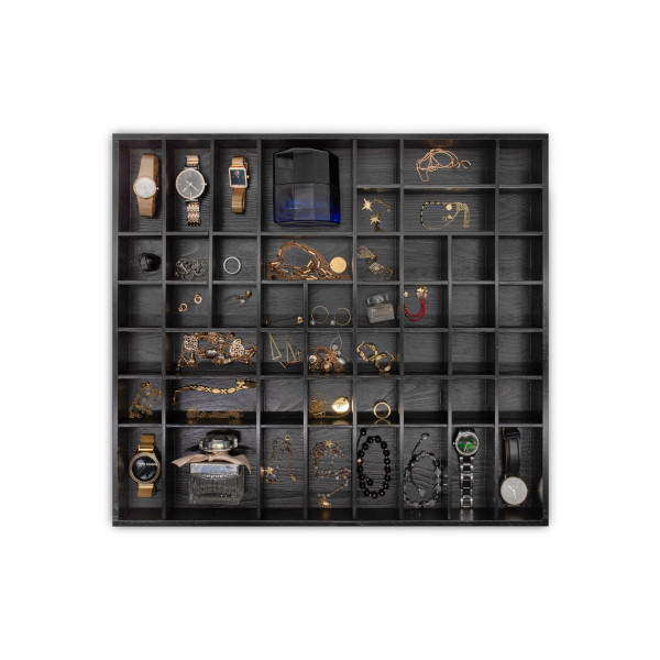 Półka drewniana 52x4x46 czarna