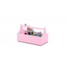 Narzędziownik-nosidełko drewniany 34x18x20,5 cm Light pink