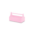 Narzędziownik-nosidełko drewniany 34x18x20,5 cm Light pink