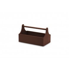 Narzędziownik-nosidełko drewniany 34x18x20,5 cm Sepia brown