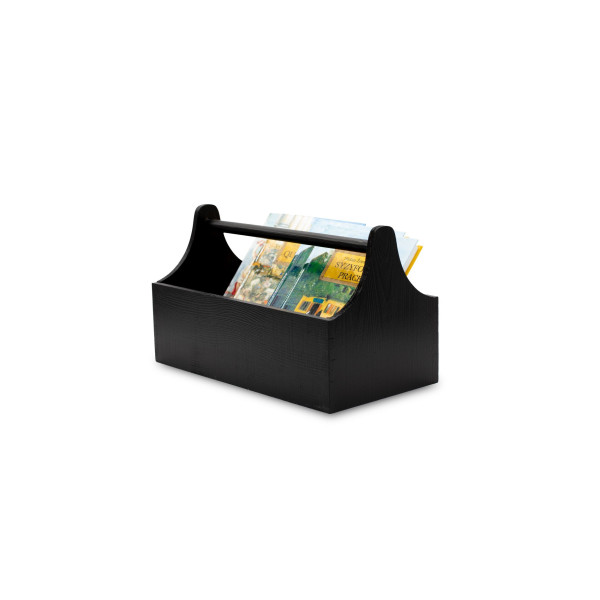 Narzędziownik-nosidełko drewniany 34x18x20,5 cm Sepia brown