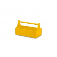 Narzędziownik-nosidełko drewniany 34x18x20,5 cm Signal yellow