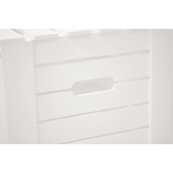 Kosz na bieliznę drewniany 35x25x55 cm Signal white