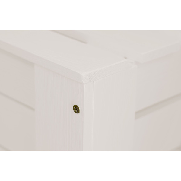 Kosz na bieliznę drewniany 35x25x55 cm Signal white