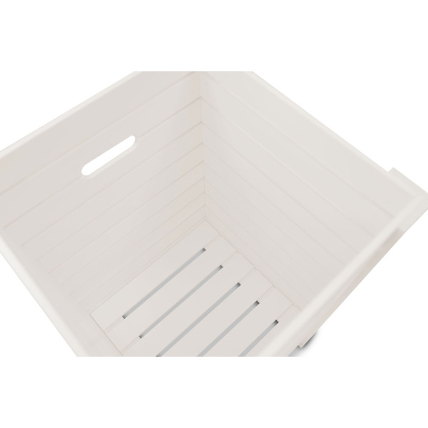 Kosz na bieliznę drewniany 35x25x55 cm Signal white