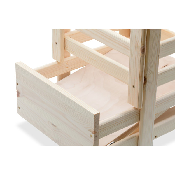 Skrzynka na ziemniaki drewniana 31x37x50 cm Natural wood