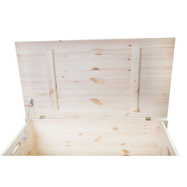 Kufer drewniany 90x48x51 cm Natural wood