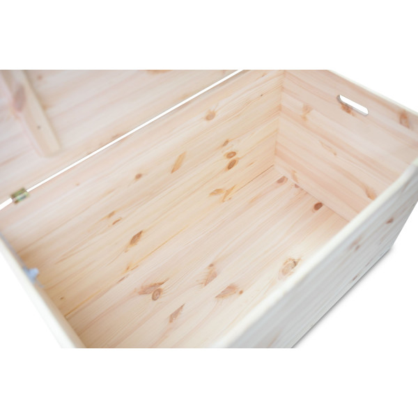 Kufer drewniany 90x48x51 cm Natural wood