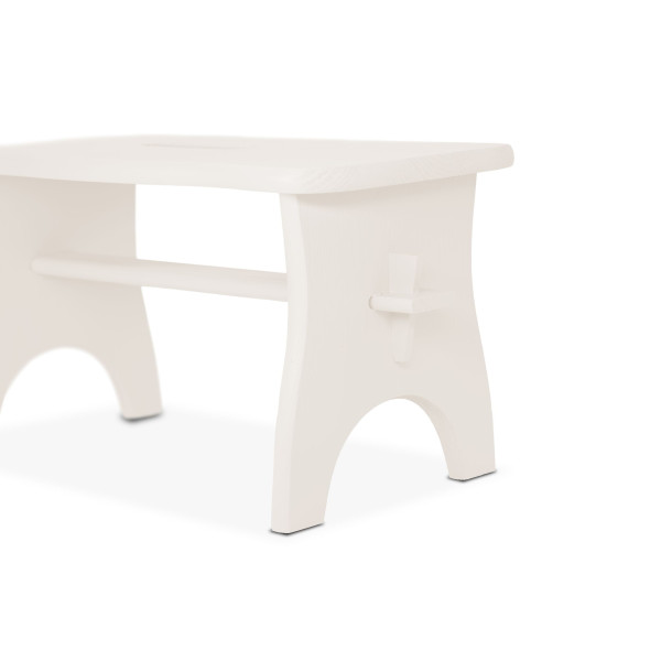 Stołek drewniany 38x18x21 cm Signal white