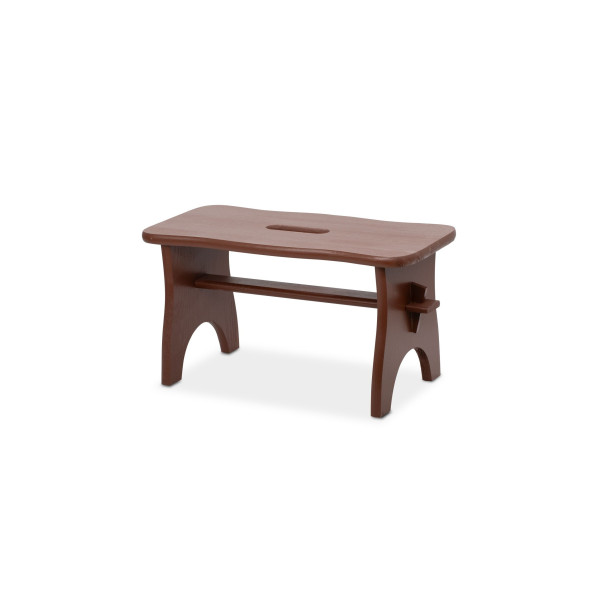 Stołek drewniany 38x19x21 cm Brązowy