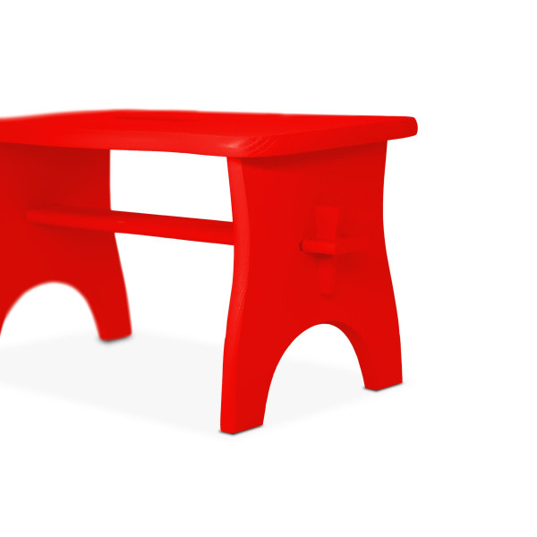 Stołek drewniany 38x19x21 cm Brązowy