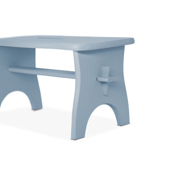 Stołek drewniany 38x18x21 cm  Silver grey