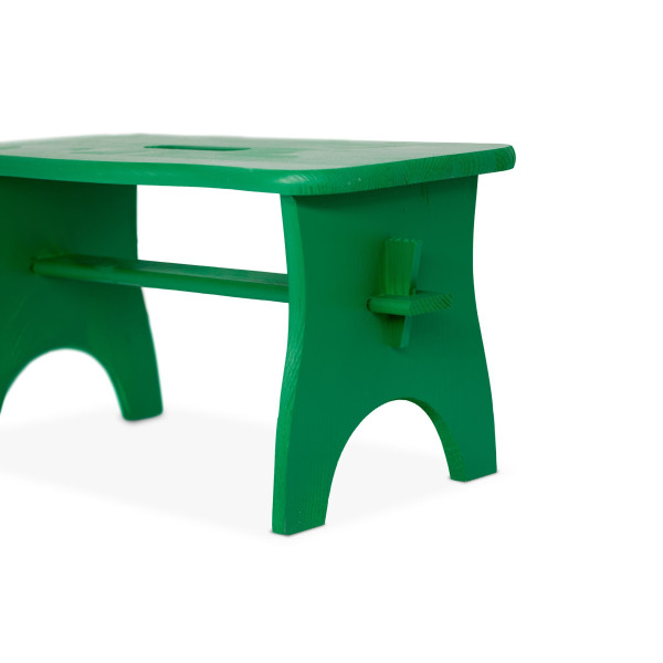 Stołek drewniany 38x19x21 cm Zielony