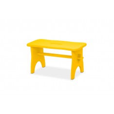 Stołek drewniany 38x19x21 cm Żółty