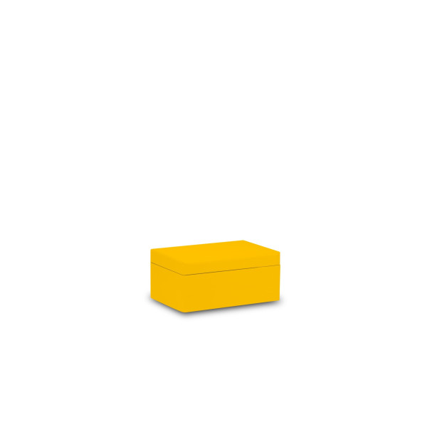 Skrzynka drewniana z deklem 30x20x13,5 cm Signal yellow