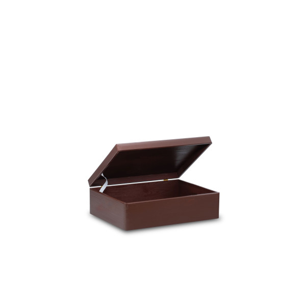 Skrzynka drewniana z deklem 40x30x13,5 cm Brązowa