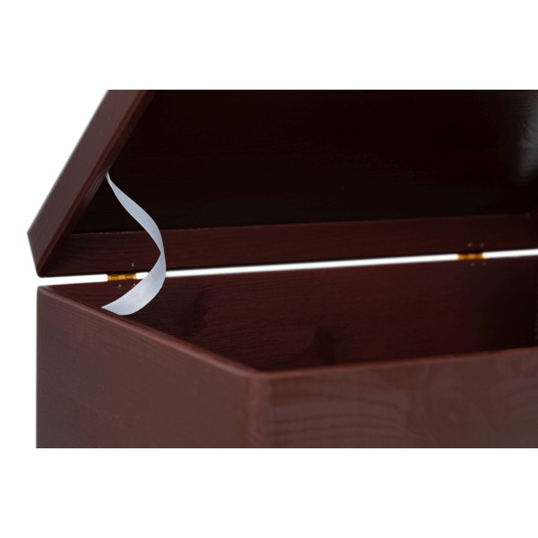 Skrzynka drewniana z deklem 40x30x23cm Sepia brown