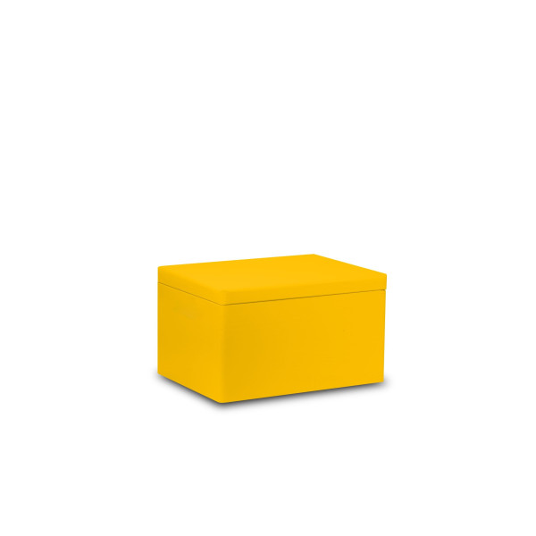 Skrzynka drewniana z deklem 40x30x23cm Signal yellow