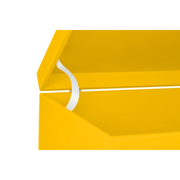 Skrzynka drewniana z deklem 40x30x23cm Signal yellow